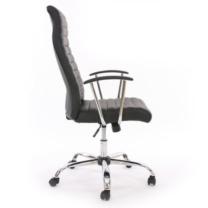 Bureaustoel Cagliari, bureaustoel bureaustoel directiestoel, kunstleer ~ zwart