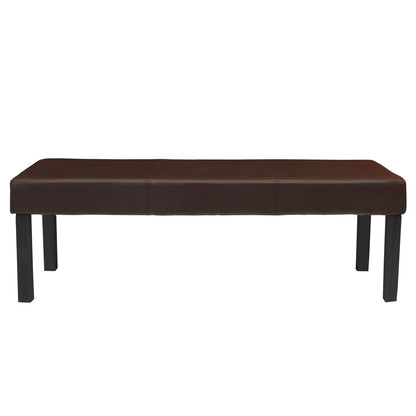 Bank Gestoffeerde bank Bank M37 kunstleer ~ 120x43x49 cm bruin, donkere poten