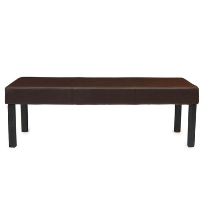 Bank Gestoffeerde bank Bank M37 kunstleer ~ 120x43x49 cm bruin, donkere poten