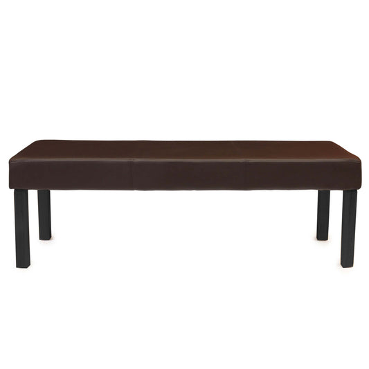 Bank Gestoffeerde bank Bank M37 kunstleer ~ 120x43x49 cm bruin, donkere poten