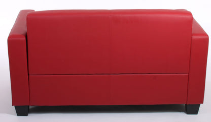 Bankstel Bankstel 2x 2-zitsbank Lyon kunstleer ~ rood