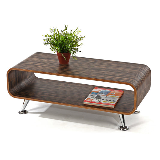 Salontafel MCW-B97, salontafel clubtafel, 34x90x39cm ~ Zebra donkerbruin
