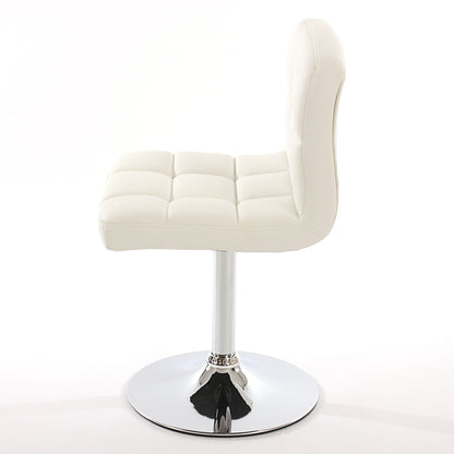 Set van 6 eetkamerstoelen Bureaustoel Stoel Kavala kunstleer chroom ~ wit