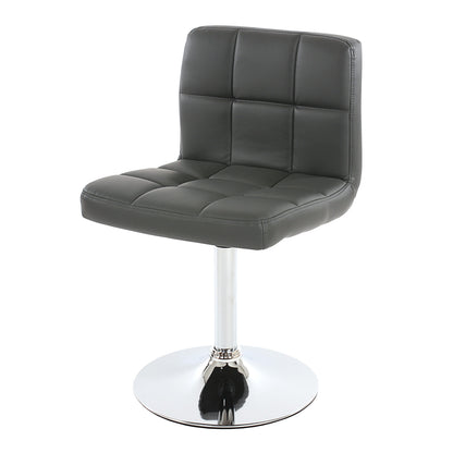 Set van 6 eetkamerstoelen Bureaustoel Stoel Kavala kunstleer chroom ~ grijs