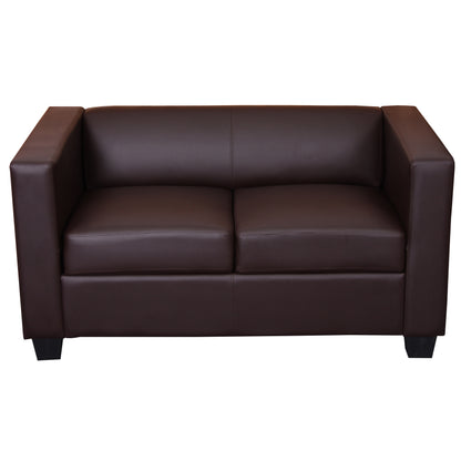 2-zits bank loungebank Lille ~ kunstleder, koffie