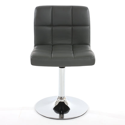 Set van 6 eetkamerstoelen Bureaustoel Stoel Kavala kunstleer chroom ~ grijs