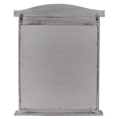 Wandspiegel raam met luiken 53x42x5cm ~ grijs shabby
