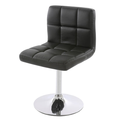 Set van 6 eetkamerstoelen Bureaustoel Stoel Kavala kunstleer chroom ~ zwart