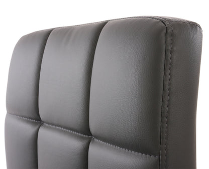 Set van 6 eetkamerstoelen Bureaustoel Stoel Kavala kunstleer chroom ~ grijs
