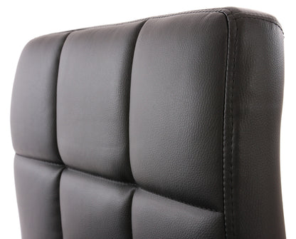 Set van 6 eetkamerstoelen Bureaustoel Stoel Kavala kunstleer chroom ~ zwart
